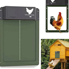 Porte de poulailler automatique, horaire ou lumière, solaire ou pile, vert