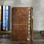 Porte-passeport femme pour le voyage, cartes et documents, marron