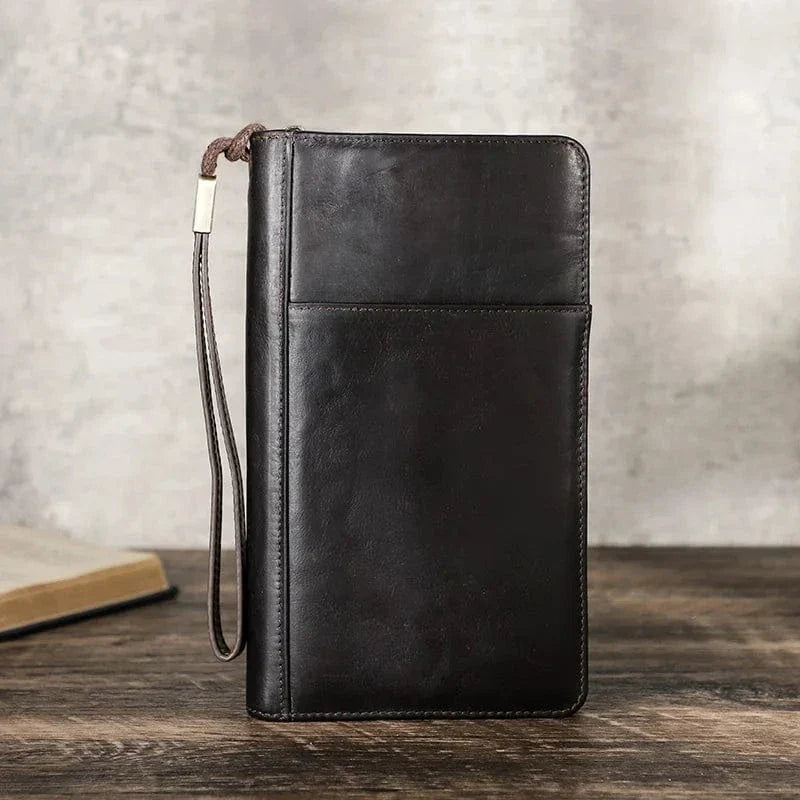 Porte-passeport femme pour le voyage, cartes et documents, café