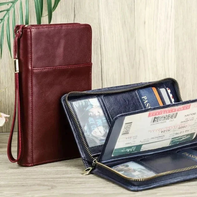 Porte-passeport femme pour le voyage, cartes et documents