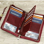 Porte-passeport femme pour le voyage, cartes et documents
