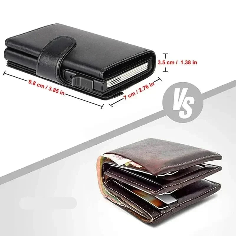 Porte-cartes homme trois volets noir, porte-monnaie intégré
