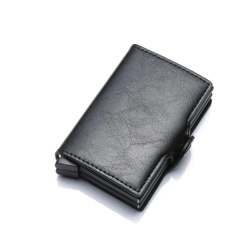 Porte-cartes homme, protection sans contact, 12 cartes, 10 x 6,5 cm, noir