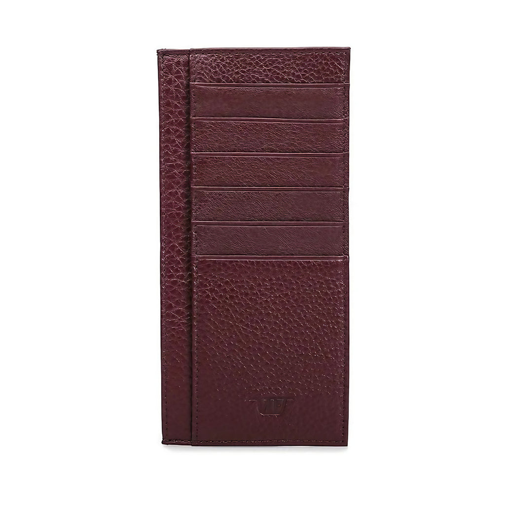 Porte-cartes femme fin à fermeture éclair et pince à billets, rouge