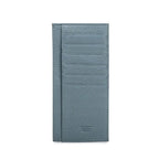 Porte-cartes femme fin à fermeture éclair et pince à billets, bleu