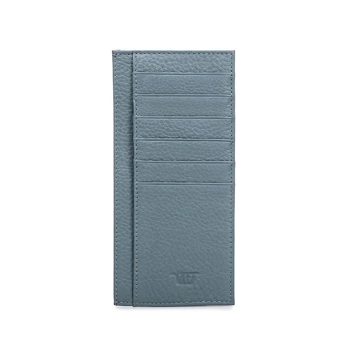 Porte-cartes femme fin à fermeture éclair et pince à billets, bleu