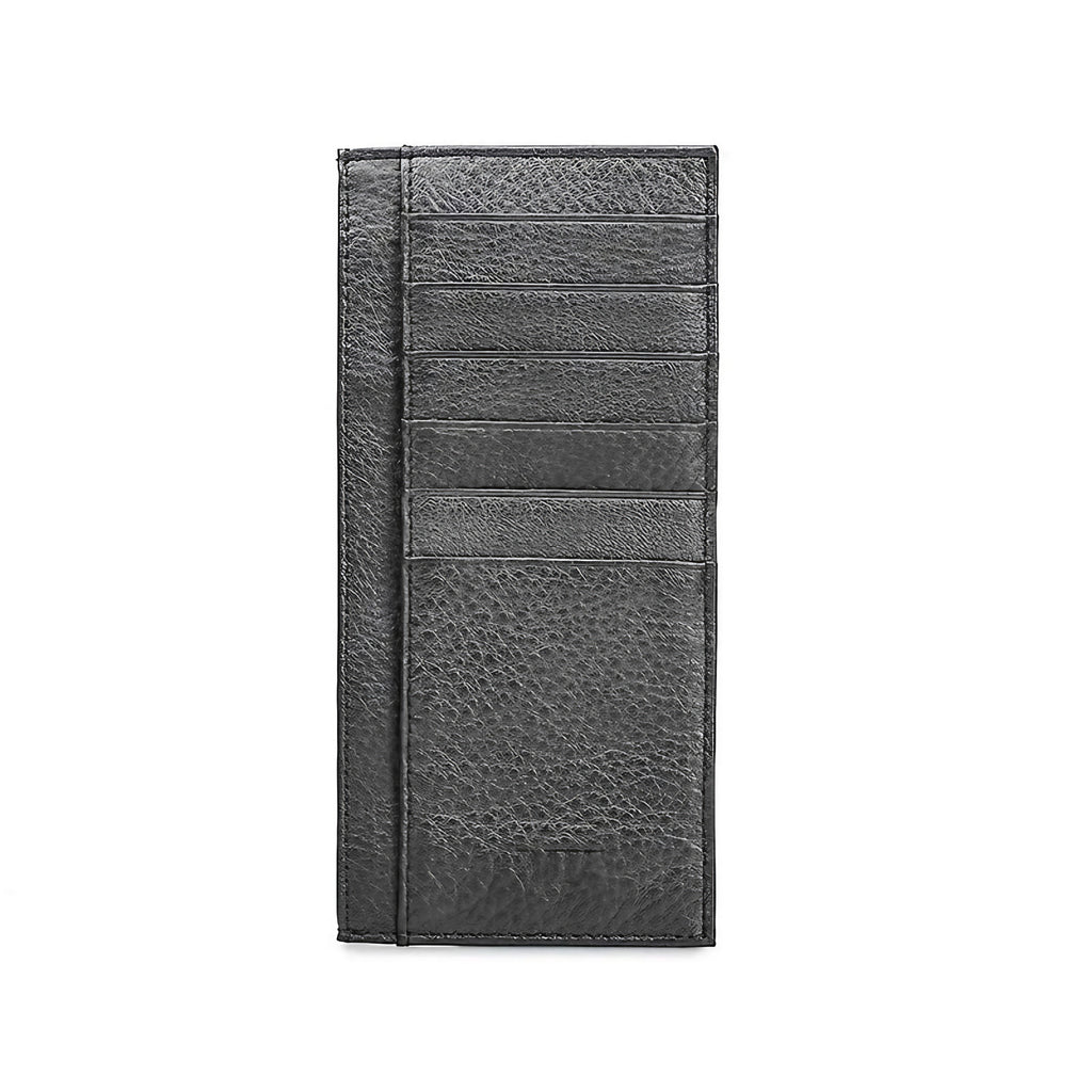Porte-cartes femme fin à fermeture éclair et pince à billets, noir