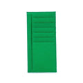 Porte-cartes femme fin à fermeture éclair et pince à billets, vert