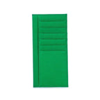 Porte-cartes femme fin à fermeture éclair et pince à billets, vert