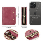 Mini portefeuille femme à fermoir clip rétro, pince à billets
