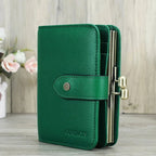 Porte-cartes femme compact, cartes, billets et pièces, cinq coloris