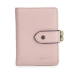 Porte-cartes femme compact, cartes, billets et pièces, cinq coloris, rose