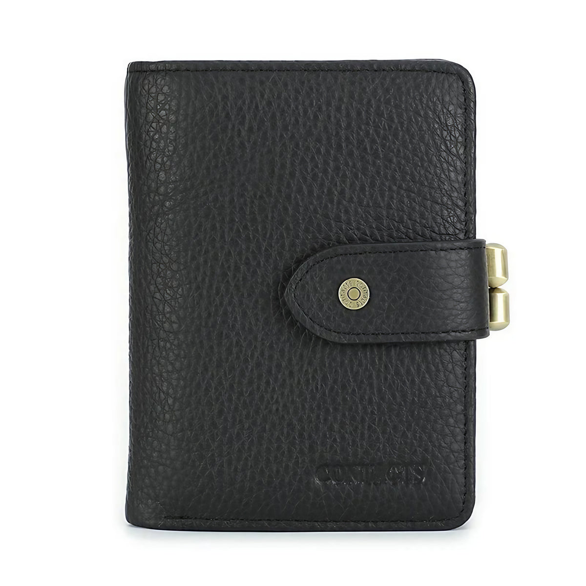 Porte-cartes femme compact, cartes, billets et pièces, cinq coloris, noir