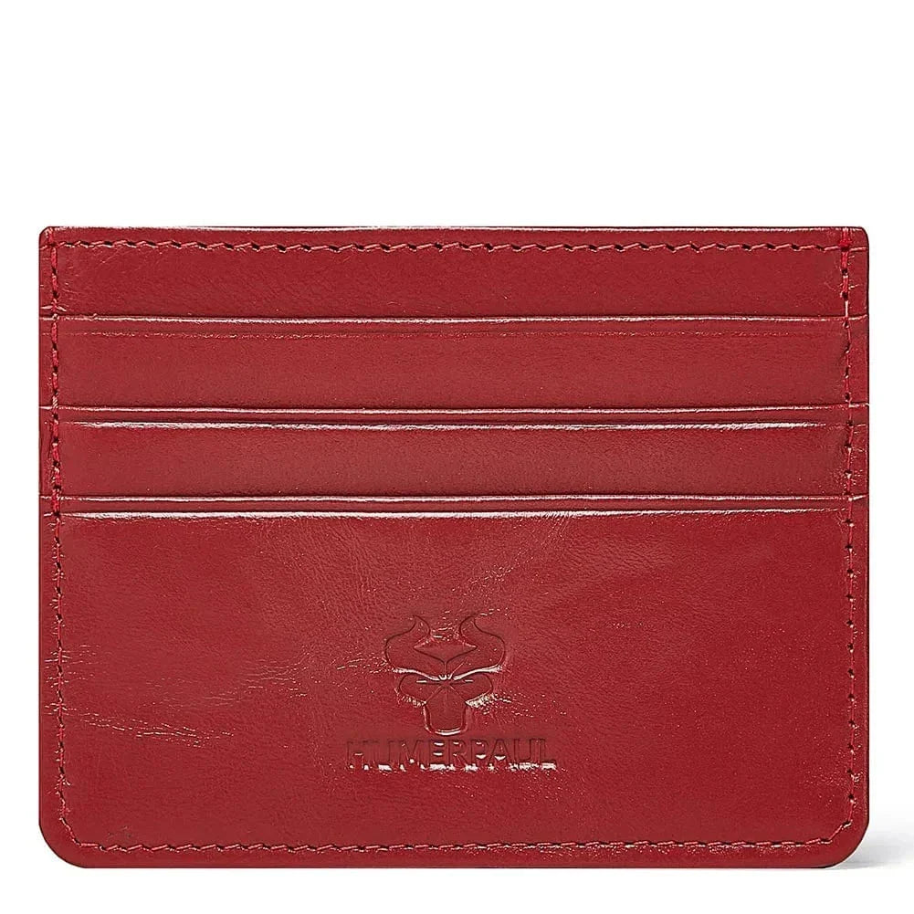 Porte-cartes fin homme, protection anti lecture, six coloris, rouge