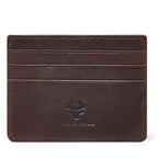 Porte-cartes fin homme, protection anti lecture, six coloris, cognac