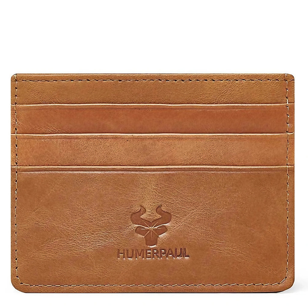 Porte-cartes fin homme, protection anti lecture, six coloris, marron