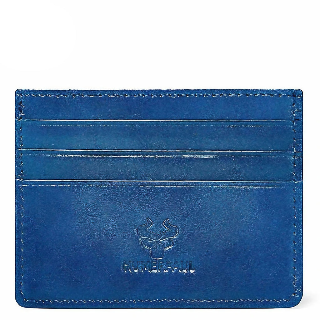 Porte-cartes fin homme, protection anti lecture, six coloris, bleu