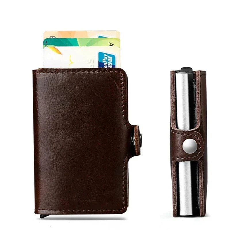 Porte-cartes automatique homme, éjection des cartes en éventail