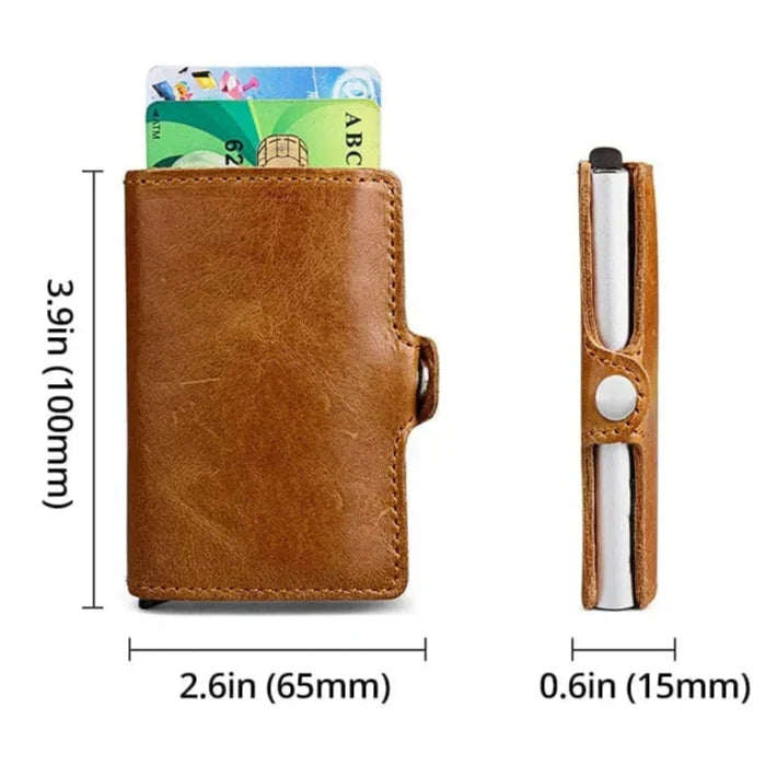Porte-cartes automatique homme, éjection des cartes en éventail