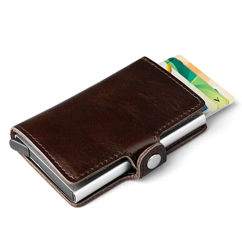 Porte-cartes automatique homme, éjection des cartes en éventail