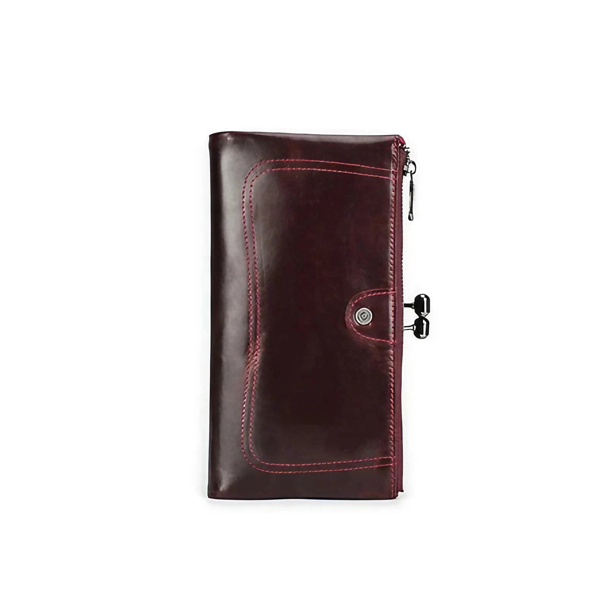 Porte-cartes femme à cadre rigide, blocage sans contact, cinq coloris, café