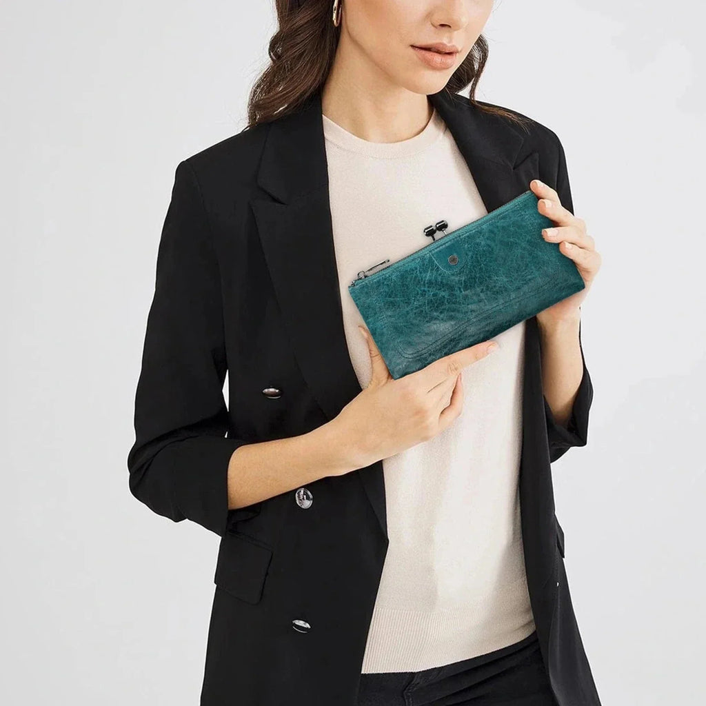 Porte-cartes femme à cadre rigide, blocage sans contact, cinq coloris