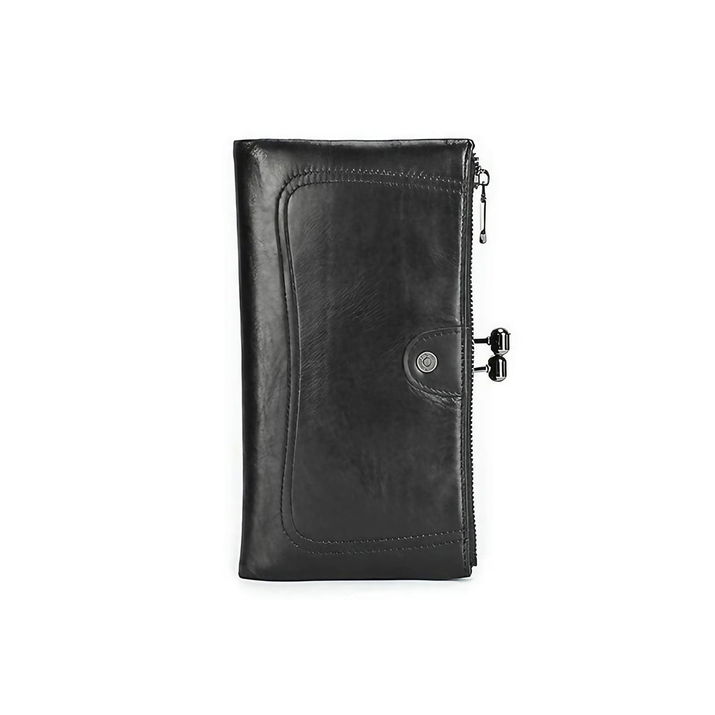 Porte-cartes femme à cadre rigide, blocage sans contact, cinq coloris, noir