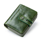 Porte-cartes et monnaie femme à deux volets, rouge, vert ou bleu, vert