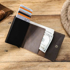 Porte-cartes rigide homme à éjection automatique, anti-piratage