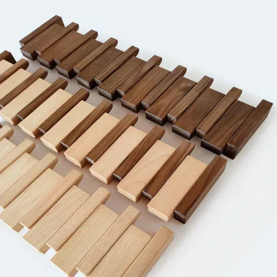 Porte-manteau mural en bois façon touches de piano