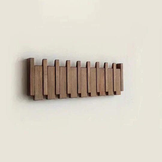 Porte-manteau mural en bois façon touches de piano