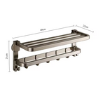 Porte-serviettes à ventouse pliable, pose sans perçage
