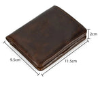 Portefeuille court homme en cuir, fermeture éclair, six coloris