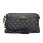 Portefeuille compagnon femme en cuir zippé, 21 cm, cinq coloris