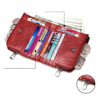 Mini portefeuille femme à blocage sans contact, 14 cm, quatre coloris