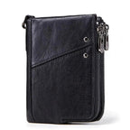 Mini portefeuille femme à blocage sans contact, 14 cm, quatre coloris, noir