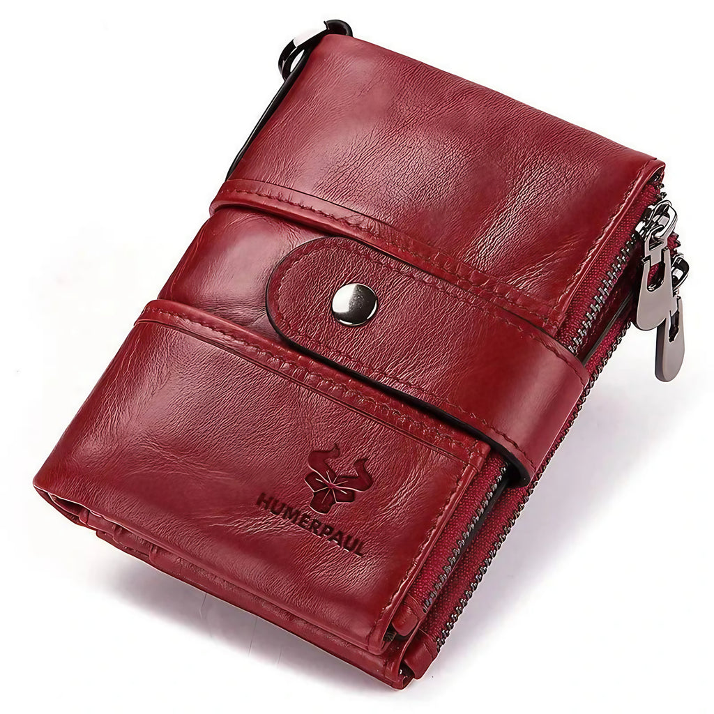 Portefeuille et porte-cartes femme, porte-monnaie zippé, cinq coloris