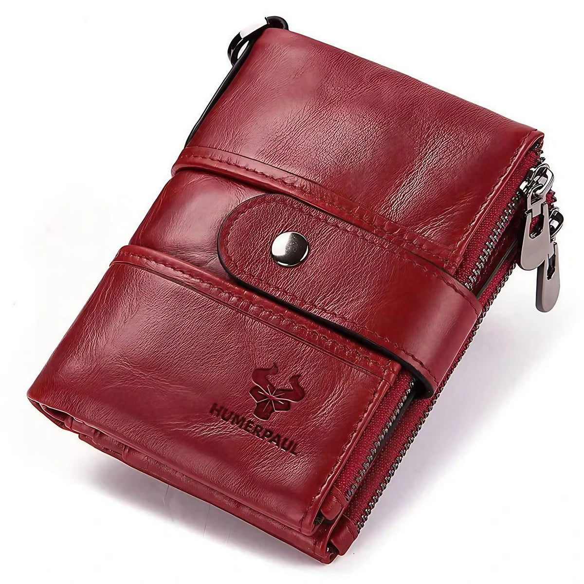 Portefeuille et porte-cartes femme, porte-monnaie zippé, cinq coloris