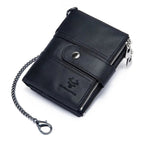 Portefeuille et porte-cartes femme, porte-monnaie zippé, cinq coloris, noir