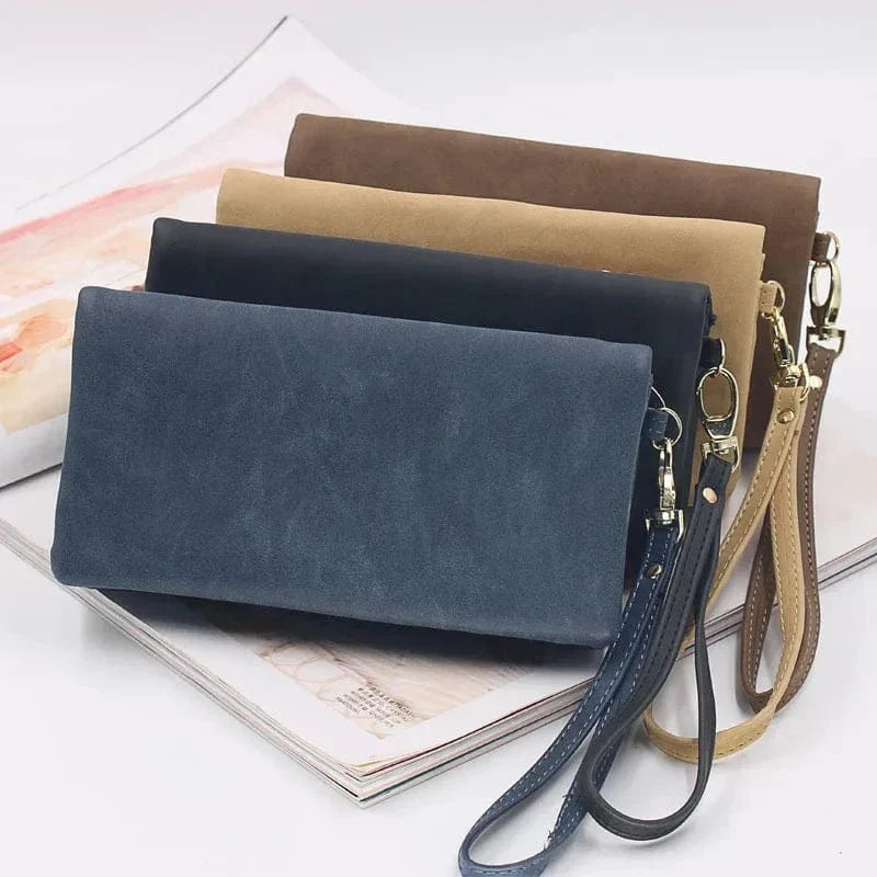 Porte-monnaie femme en similicuir à double zip, sept coloris