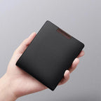 Portefeuille homme compact en similicuir, ultra fin, vert ou noir