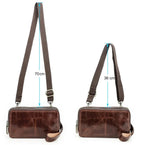 Portefeuille homme 3 volets en cuir, cinq coloris dont camel