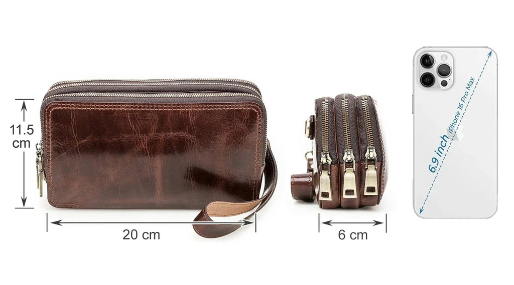 Portefeuille homme 3 volets en cuir, cinq coloris dont camel