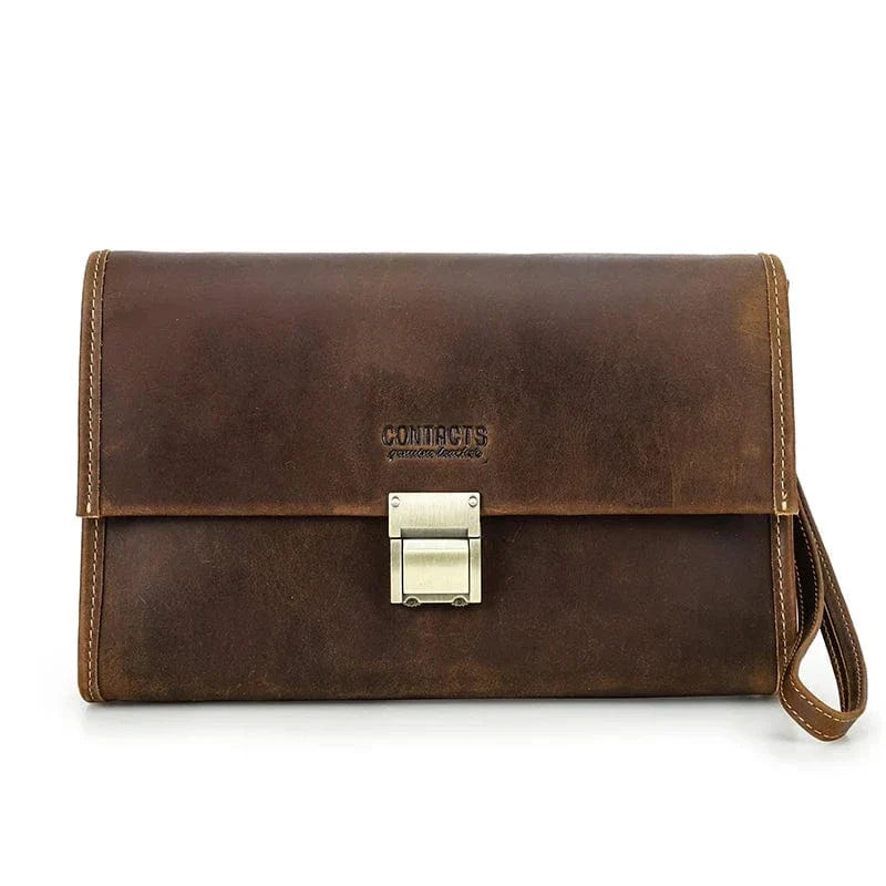 Pochette portefeuille homme en cuir à code, gravure en option