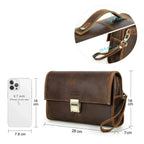 Pochette portefeuille homme en cuir à code, gravure en option