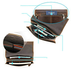 Pochette portefeuille homme en cuir à code, gravure en option