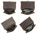 Pochette portefeuille homme en cuir à code, gravure en option