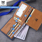 Portefeuille pochette homme en cuir, deux tailles, six coloris
