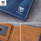 Portefeuille pochette homme en cuir, deux tailles, six coloris