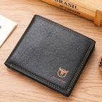 Portefeuille pochette homme en cuir, deux tailles, six coloris, noir